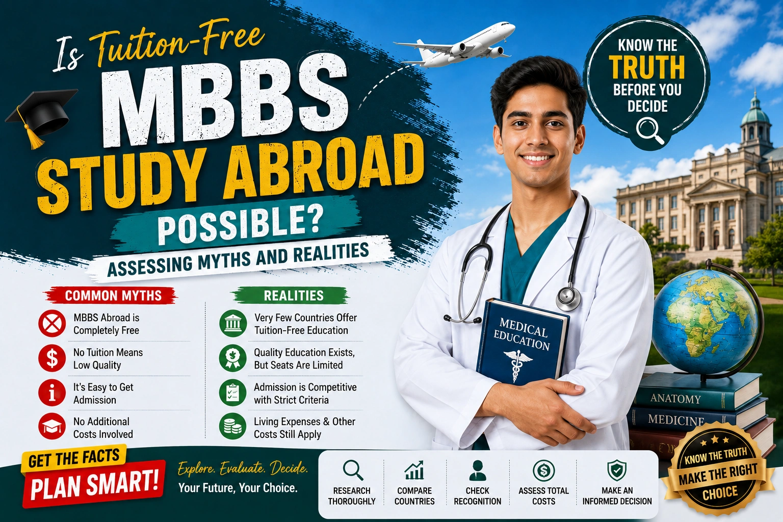 Is Tuition-Free MBBS Study Abroad Possible? Assessing Myths and Realities